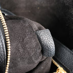 Celine Cabas Phantom Small Leather Shoulder Bag in Black
