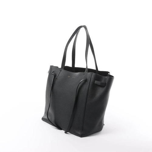 Bolso de hombro pequeño de piel Celine Cabas Phantom en color negro