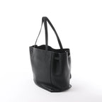 Celine Cabas Phantom Small Leather Shoulder Bag in Black