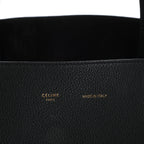 Celine Cabas Phantom Small Leather Shoulder Bag in Black