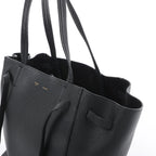 Celine Cabas Phantom Small Leather Shoulder Bag in Black