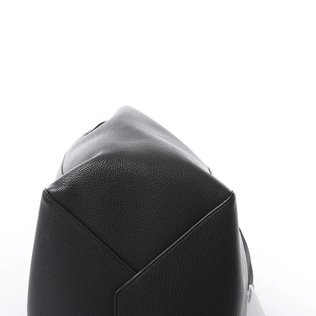 Celine Cabas Phantom Small Leather Shoulder Bag in Black