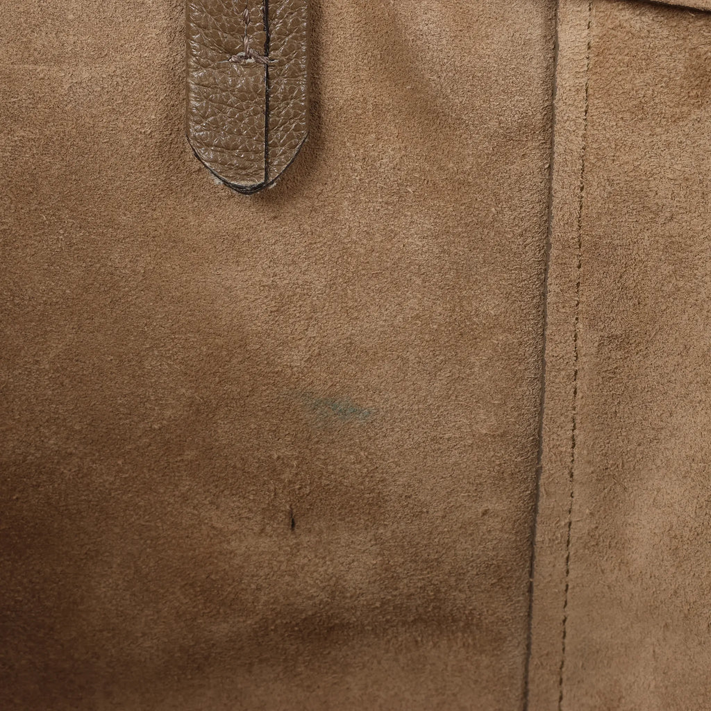 Celine Cabas Phantom Small Leather Shoulder Bag in Taupe