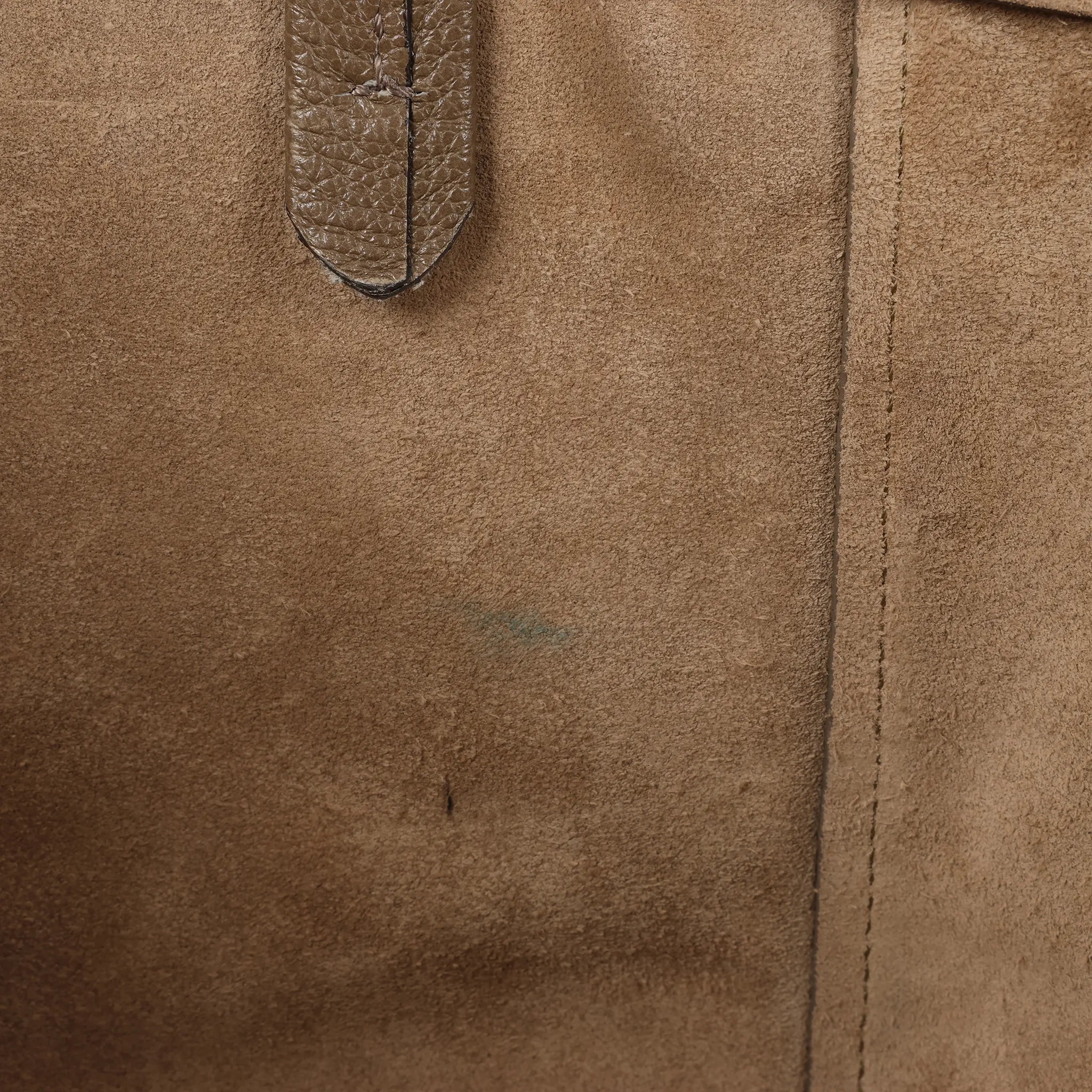 Celine Cabas Phantom Small Leather Shoulder Bag in Taupe