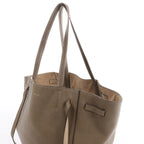 Celine Cabas Phantom Small Leather Shoulder Bag in Taupe