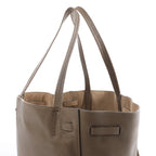Celine Cabas Phantom Small Leather Shoulder Bag in Taupe