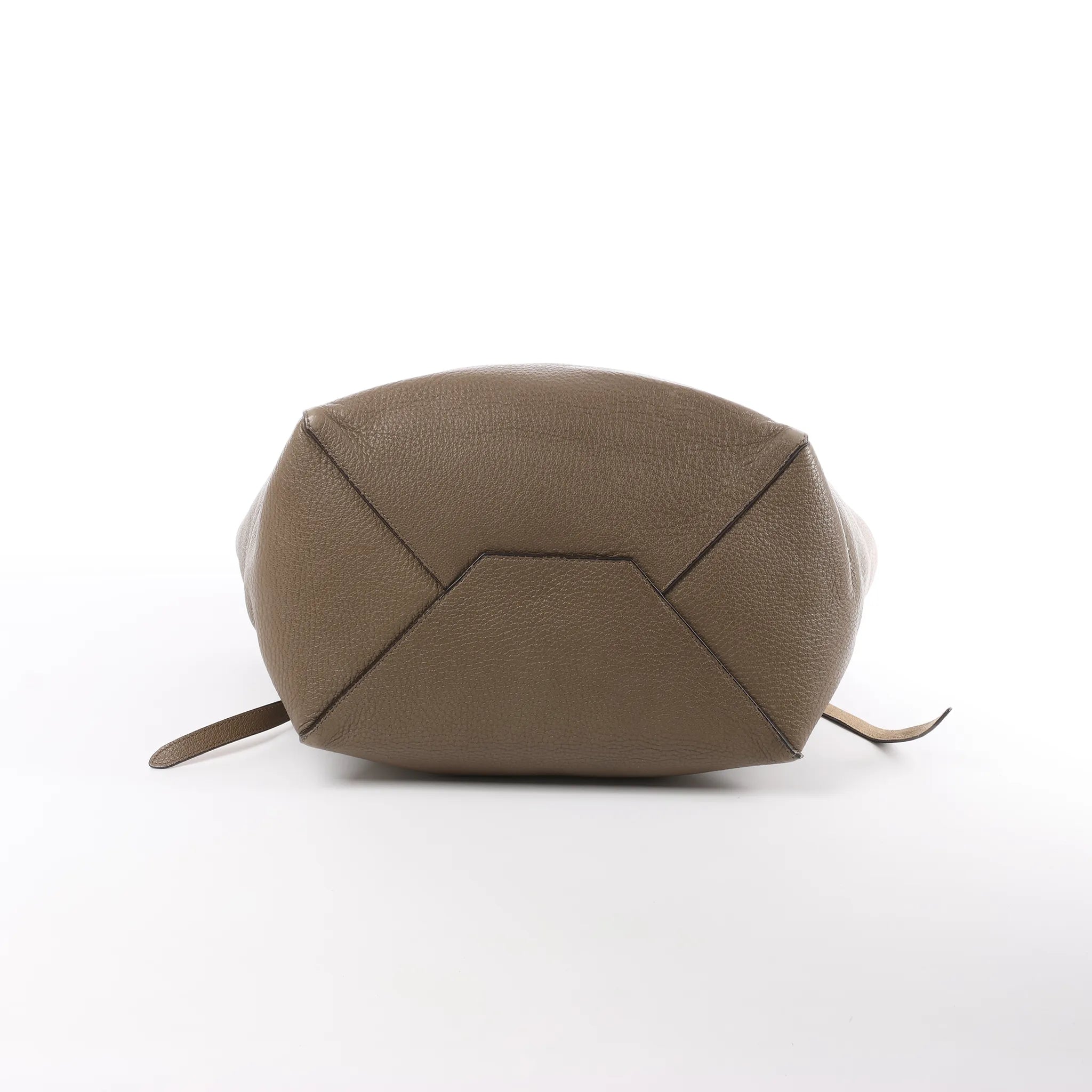Celine Cabas Phantom Small Leather Shoulder Bag in Taupe