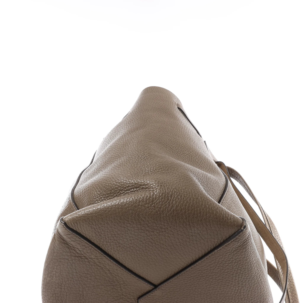 Celine Cabas Phantom Small Leather Shoulder Bag in Taupe