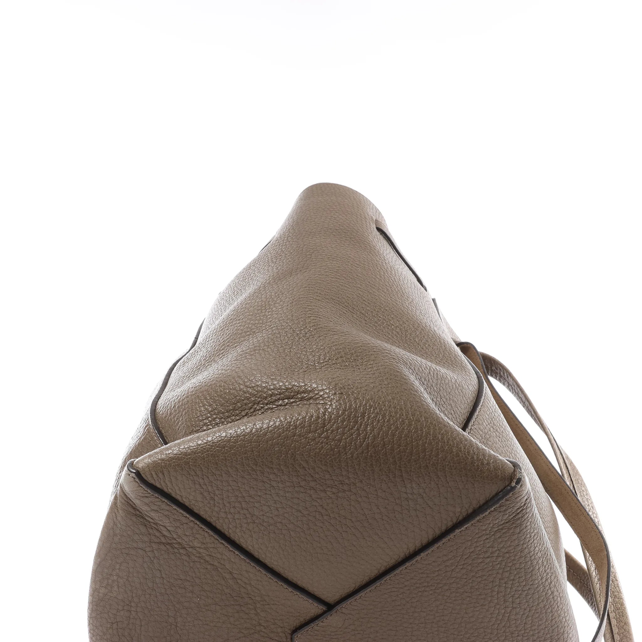 Celine Cabas Phantom Small Leather Shoulder Bag in Taupe