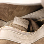 Celine Cabas Phantom Small Leather Shoulder Bag in Taupe