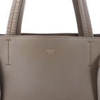 Celine Cabas Phantom Small Leather Shoulder Bag in Taupe
