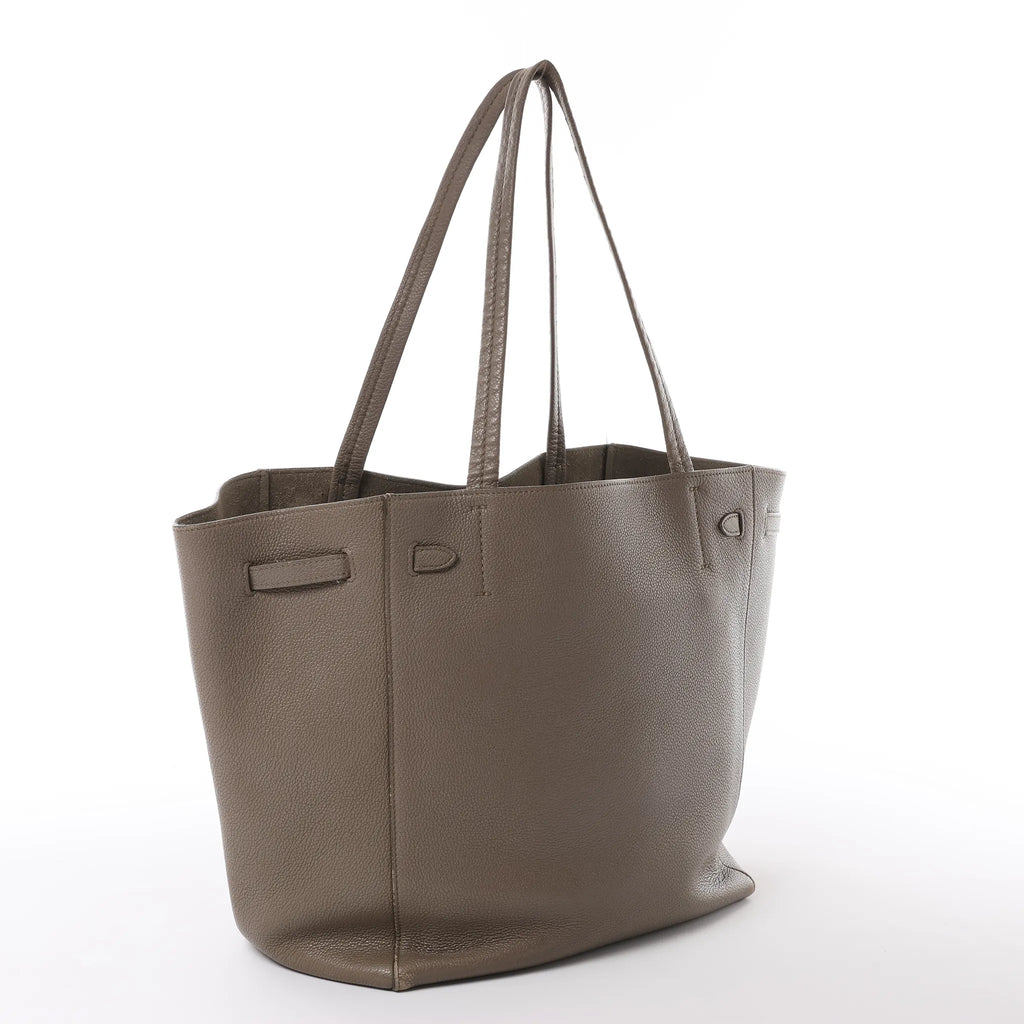 Celine Cabas Phantom Small Leather Shoulder Bag in Taupe