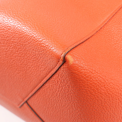 Celine Cabas Phantom Small Leather Shoulder Bag in Orange