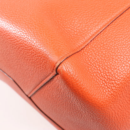 Celine Cabas Phantom Small Leather Shoulder Bag in Orange