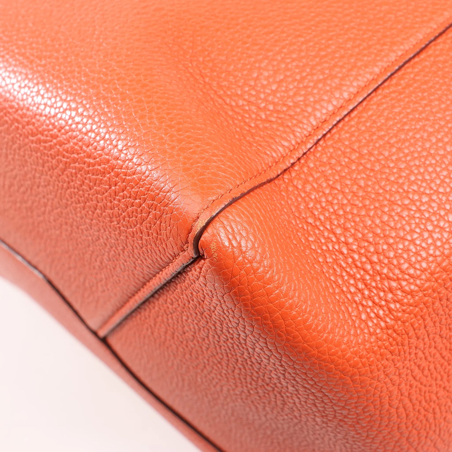 Celine Cabas Phantom Small Leather Shoulder Bag in Orange