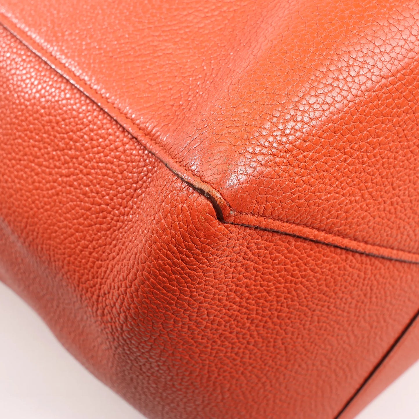 Celine Cabas Phantom Small Leather Shoulder Bag in Orange