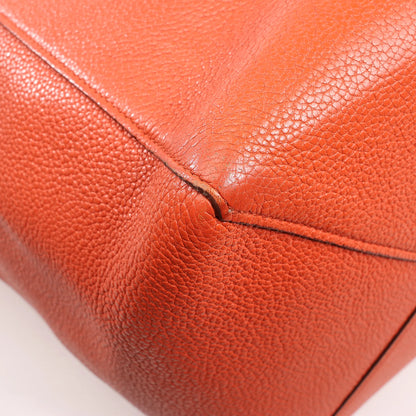 Celine Cabas Phantom Small Leather Shoulder Bag in Orange
