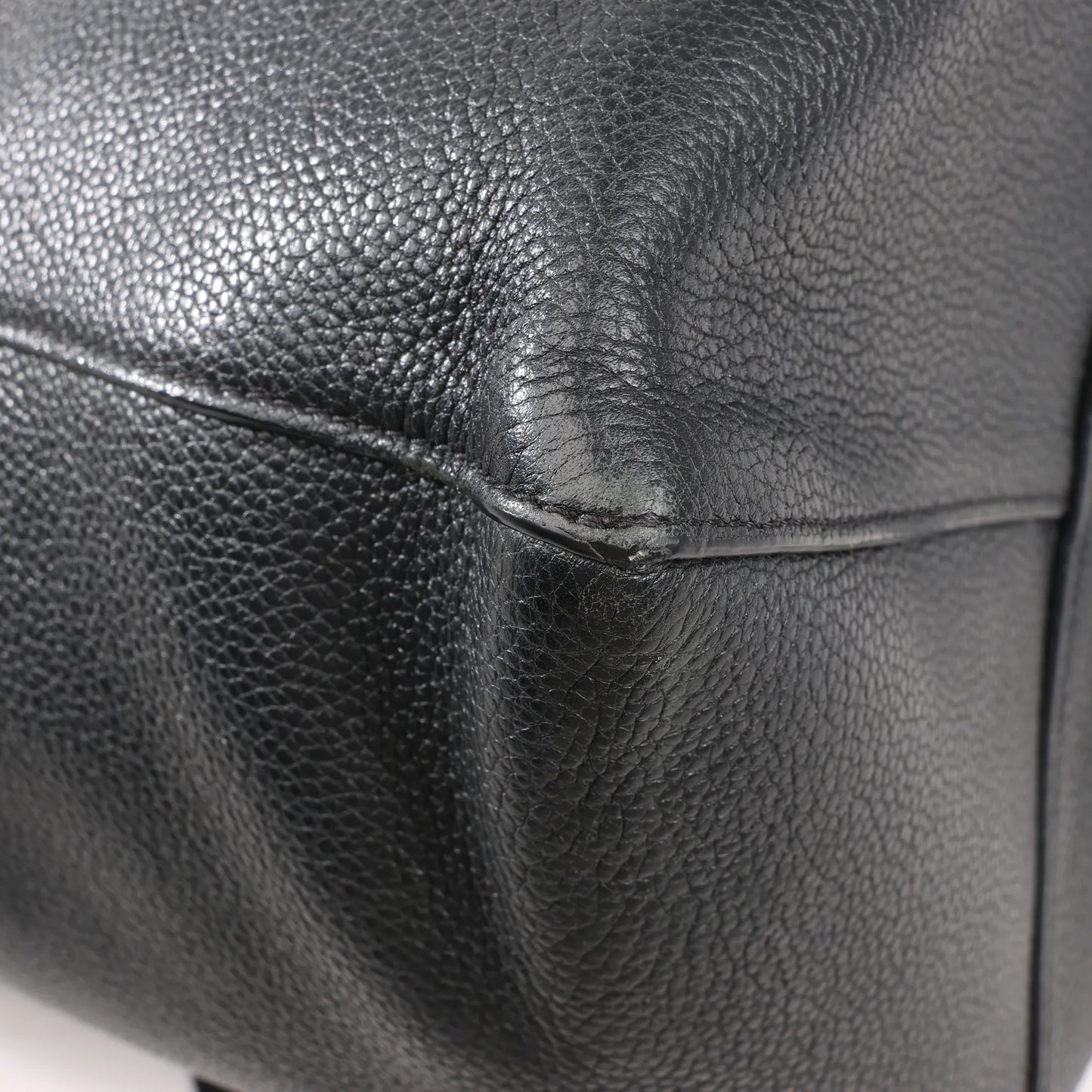 Celine Cabas Phantom Small Leather Shoulder Bag in Black