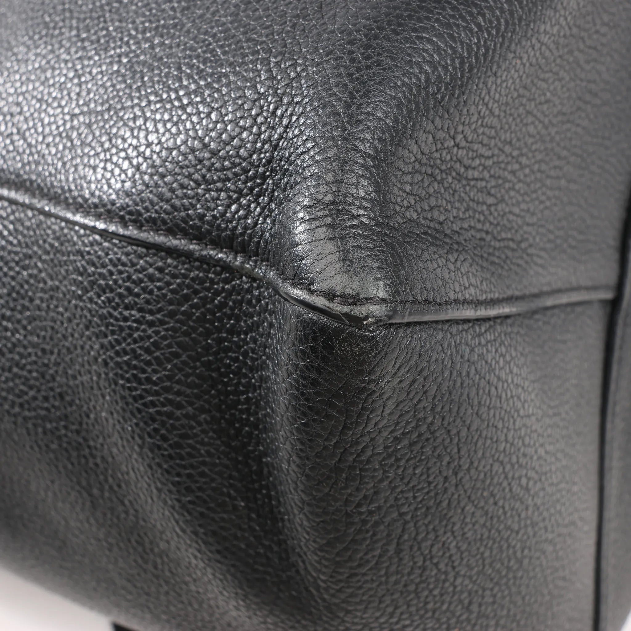 Celine Cabas Phantom Small Leather Shoulder Bag in Black