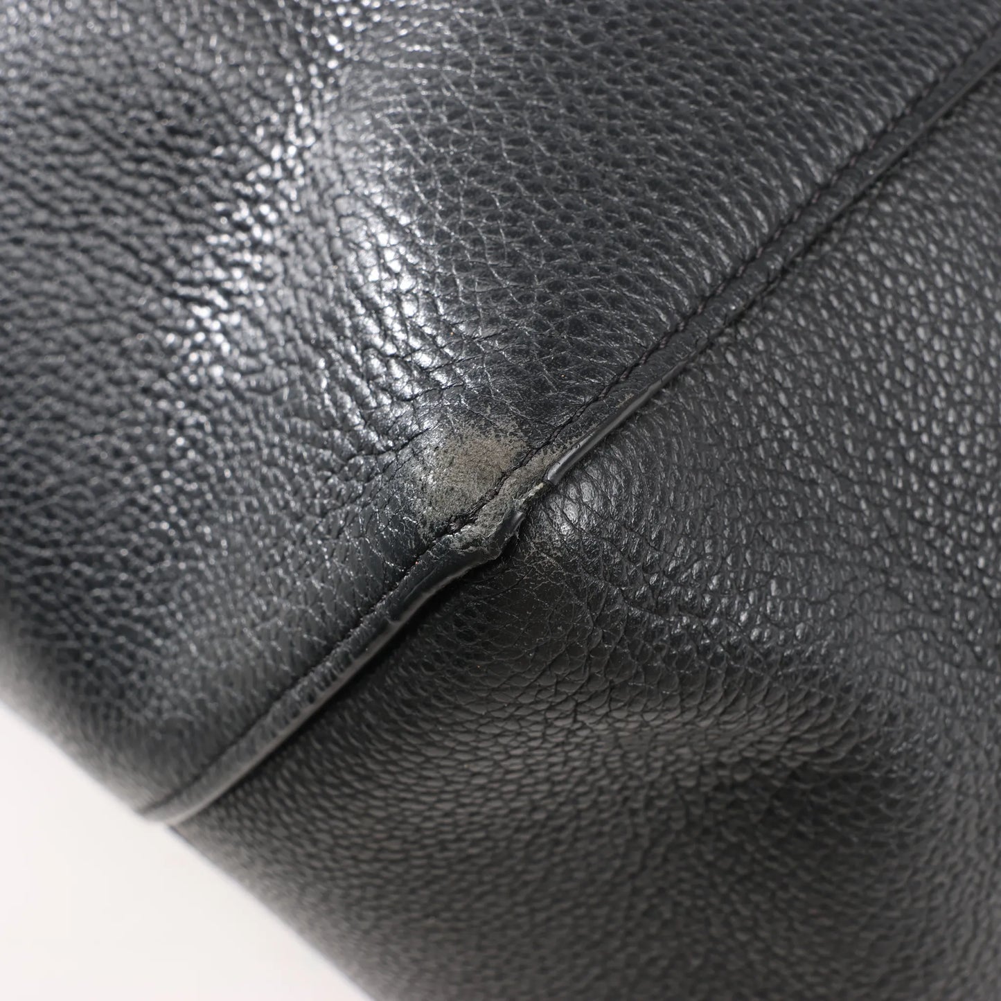 Celine Cabas Phantom Small Leather Shoulder Bag in Black