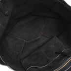 Celine Cabas Phantom Small Leather Shoulder Bag in Black