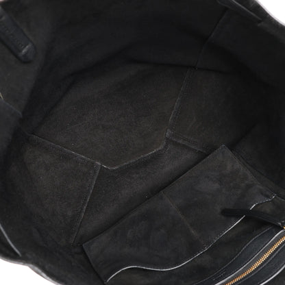 Celine Cabas Phantom Small Leather Shoulder Bag in Black