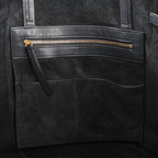 Celine Cabas Phantom Small Leather Shoulder Bag in Black