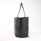 Celine Cabas Phantom Small Leather Shoulder Bag in Black