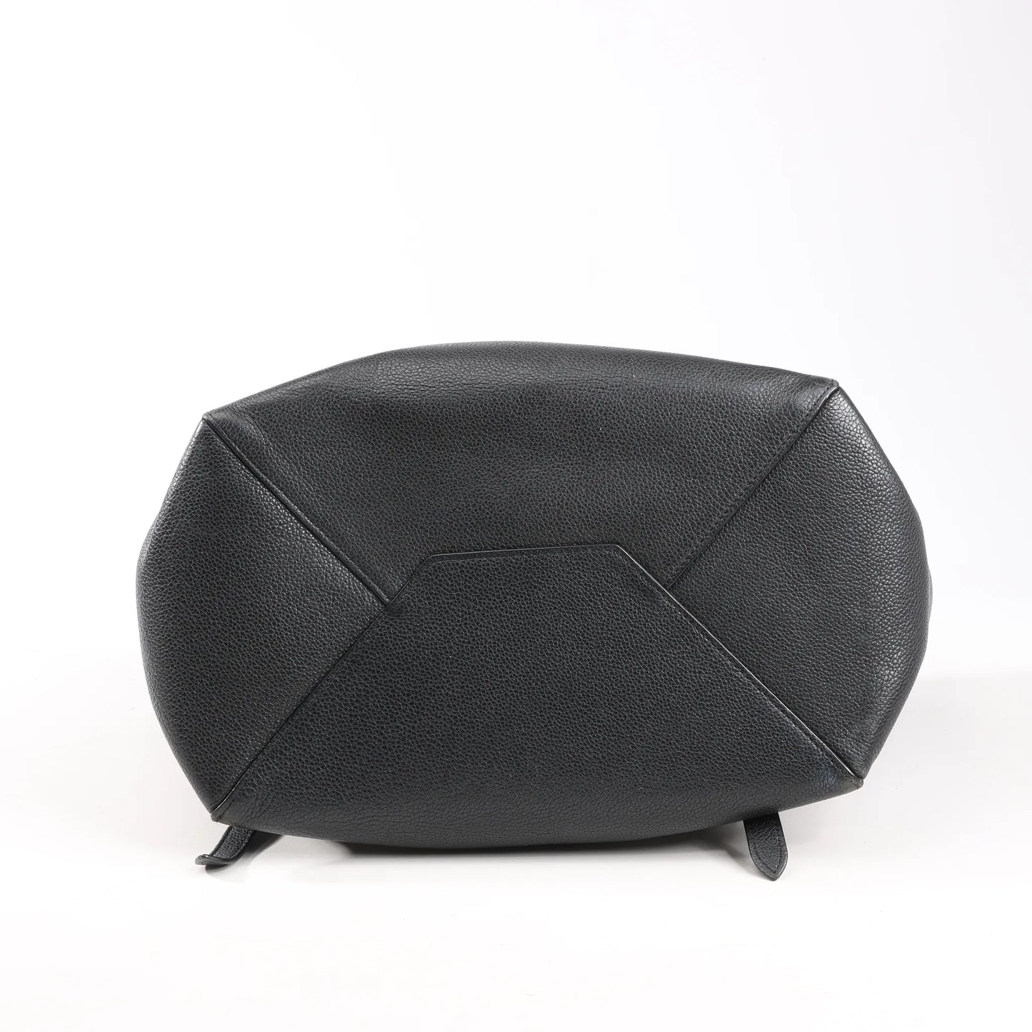 Celine Cabas Phantom Small Leather Shoulder Bag in Black