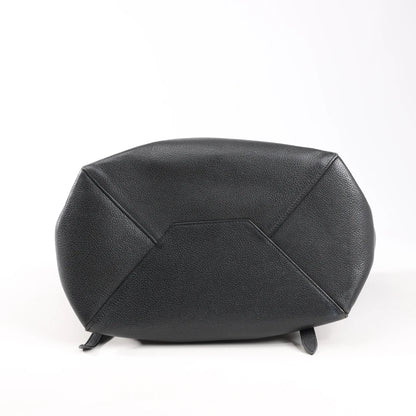 Celine Cabas Phantom Small Leather Shoulder Bag in Black