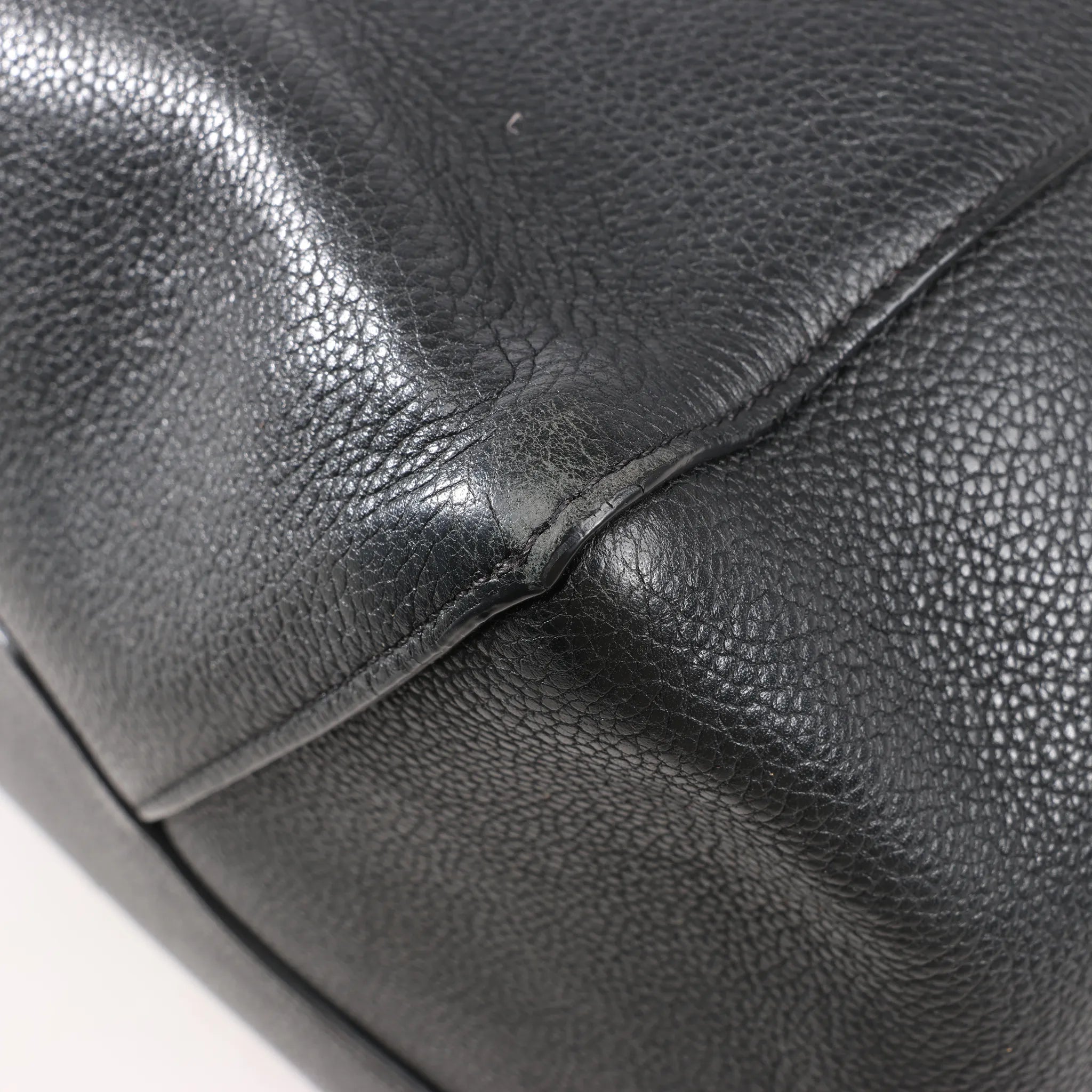 Celine Cabas Phantom Small Leather Shoulder Bag in Black