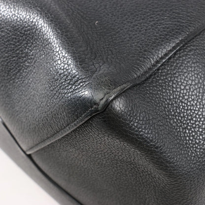 Celine Cabas Phantom Small Leather Shoulder Bag in Black