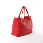 CELINE Cabas Horizontal Leather 2Way Handbag in Red