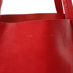 CELINE Cabas Horizontal Leather 2Way Handbag in Red
