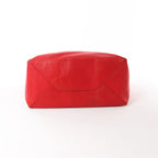 CELINE Cabas Horizontal Leather 2Way Handbag in Red