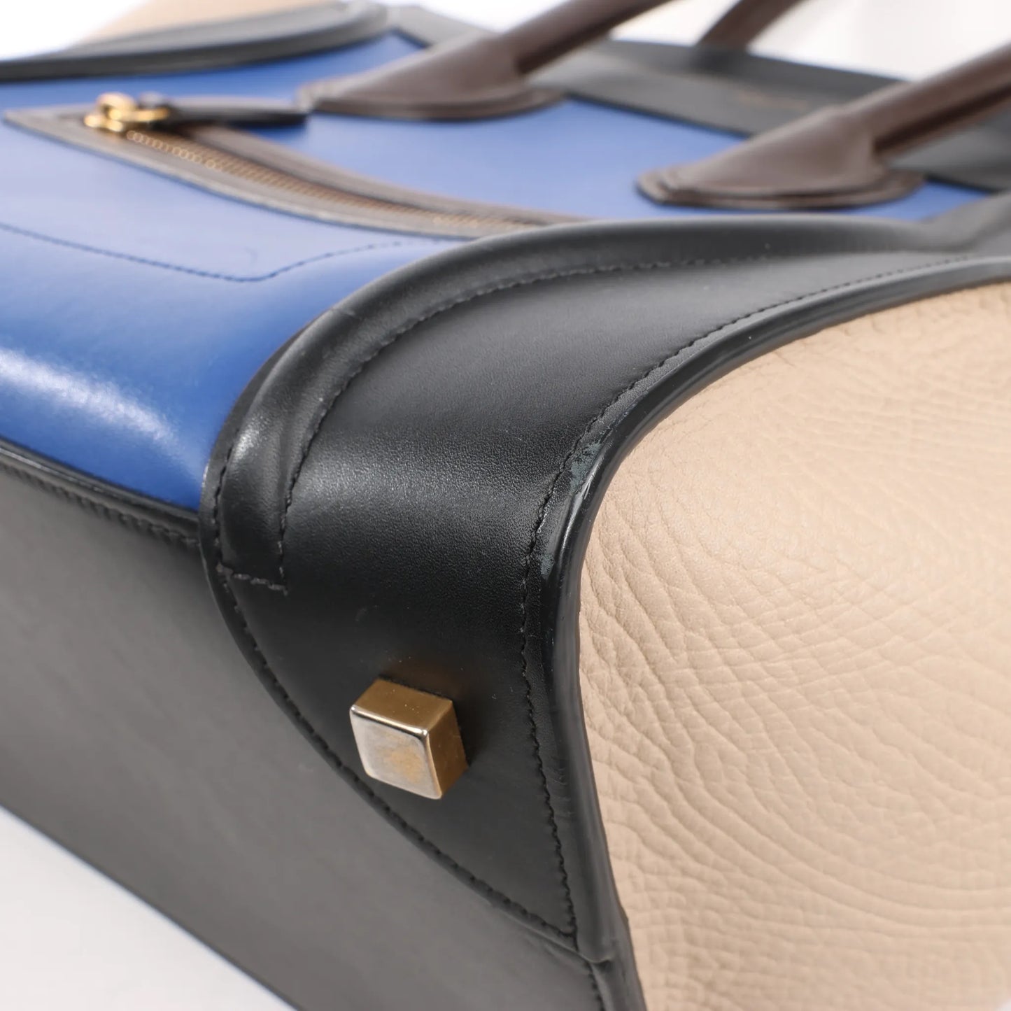 Celine Luggage Mini Leather Handbag in Multicolor