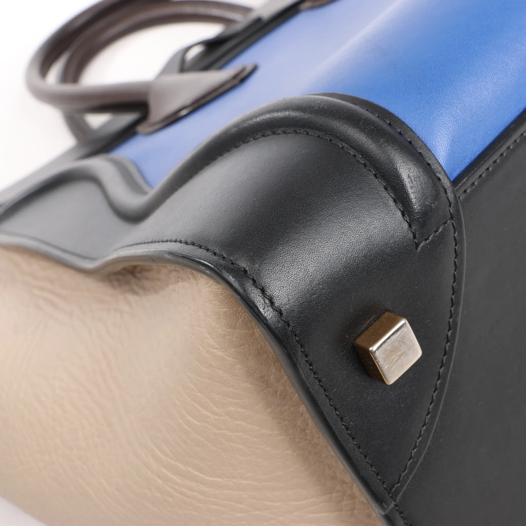 Celine Luggage Mini Leather Handbag in Multicolor