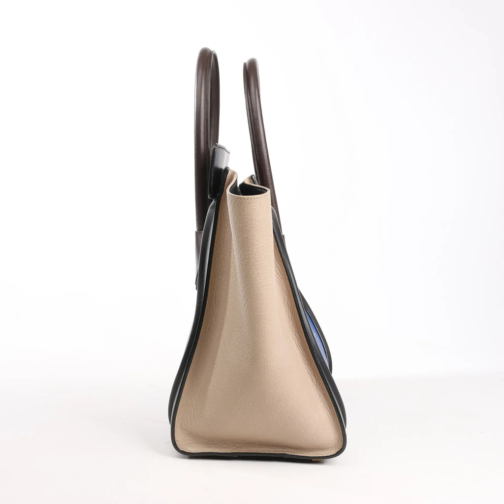 Celine Luggage Mini Leather Handbag in Multicolor