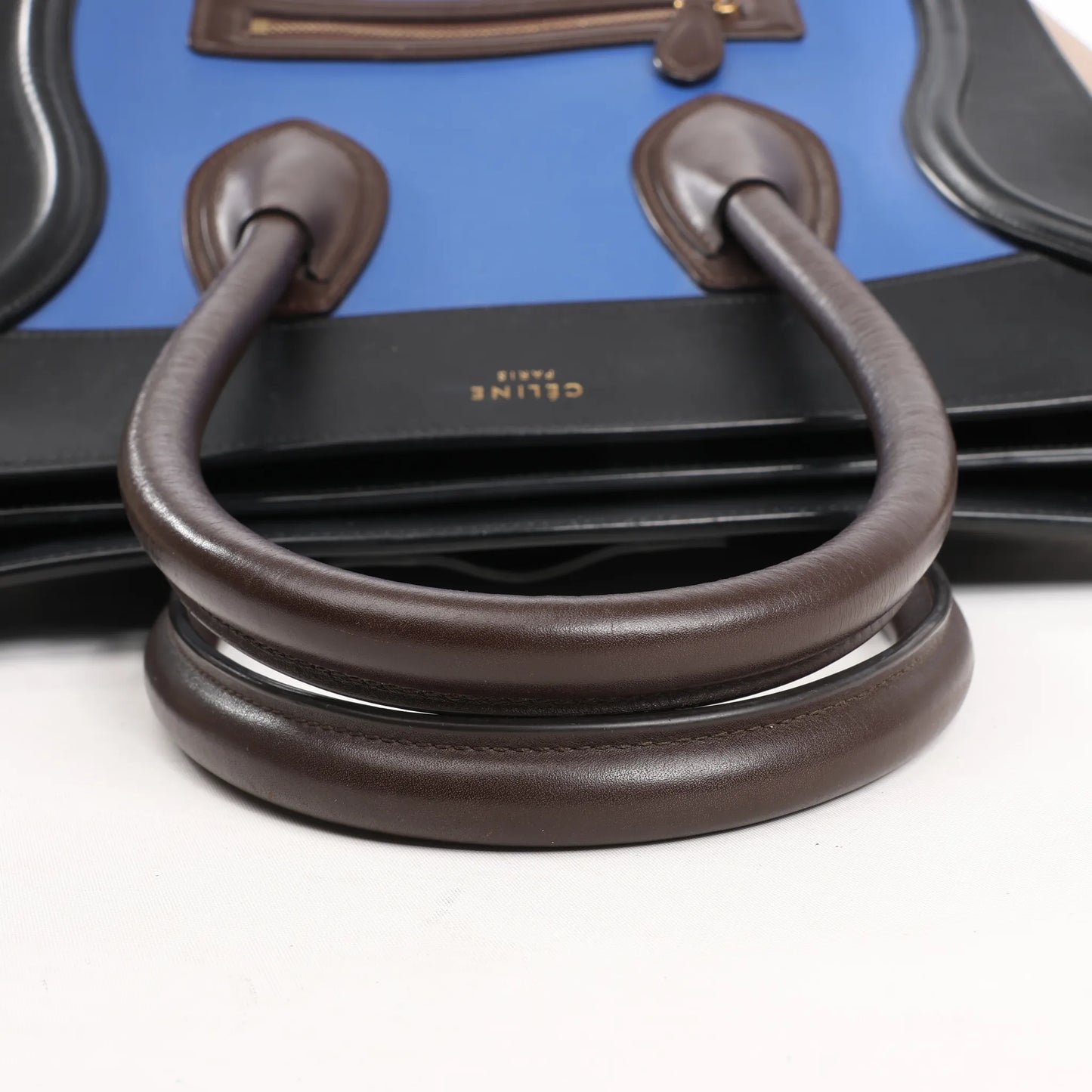 Celine Luggage Mini Leather Handbag in Multicolor