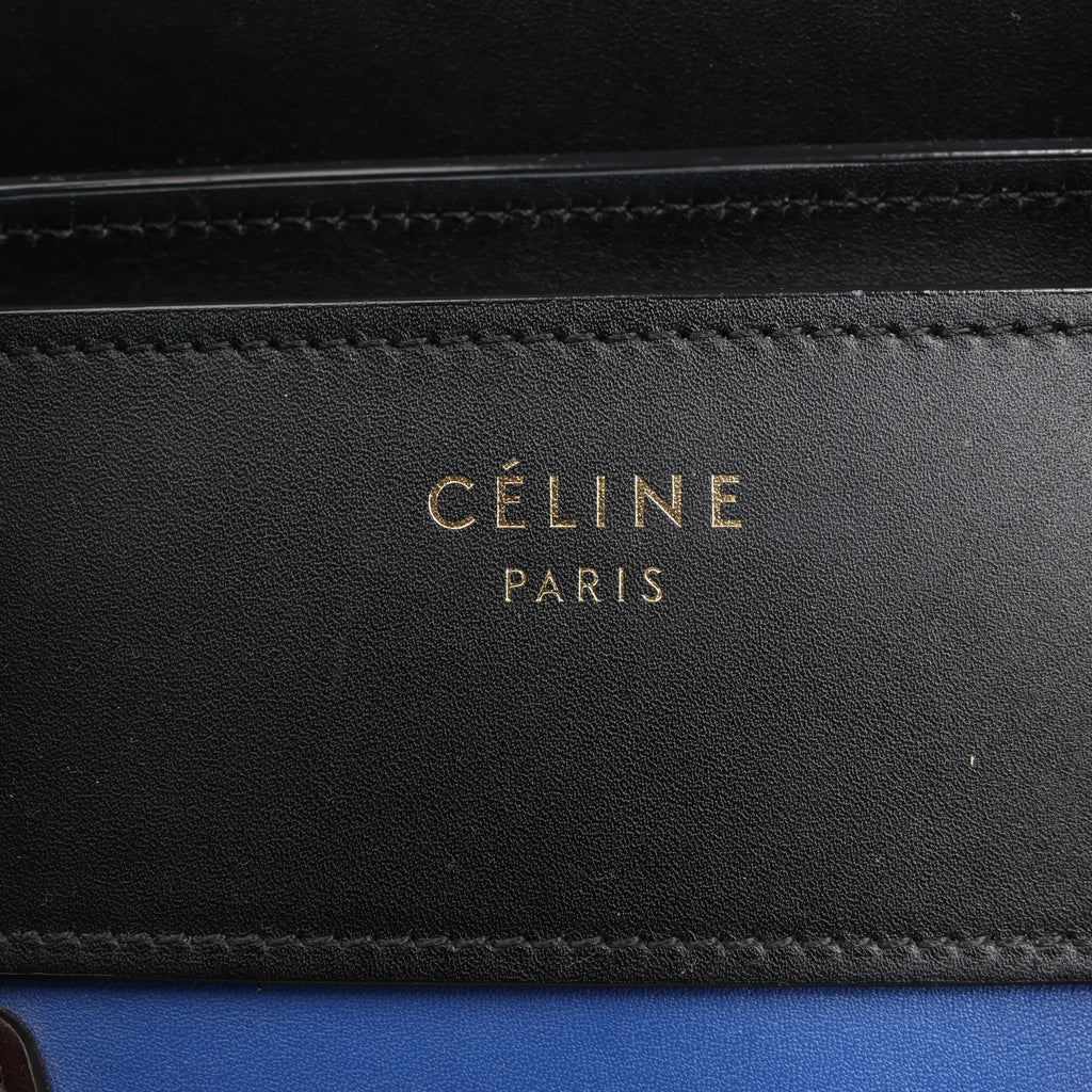 Celine Luggage Mini Leather Handbag in Multicolor