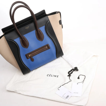 Celine Luggage Mini Leather Handbag in Multicolor