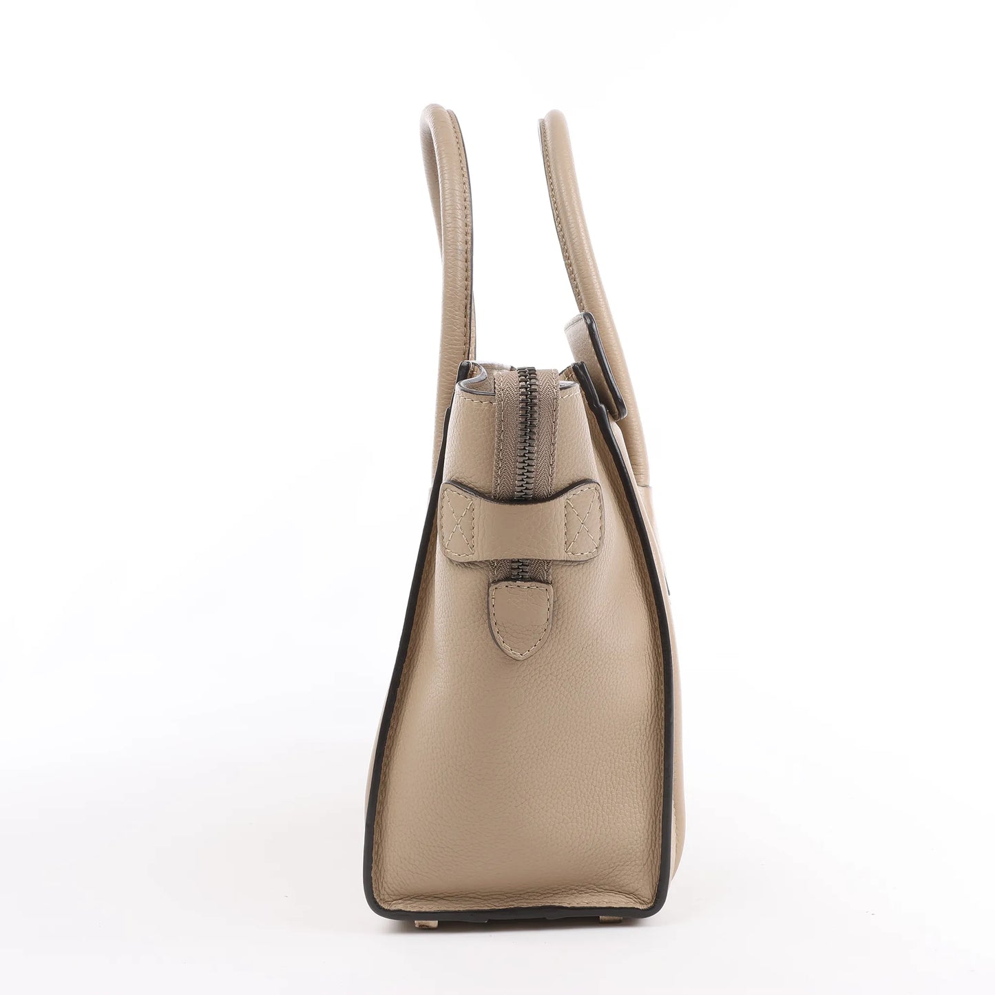 Celine Luggage Micro Leather Handbag in Beige