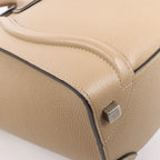 CELINE Luggage Micro Leather Handbag in Beige