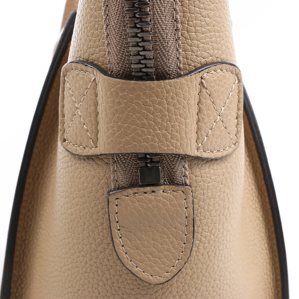 CELINE Luggage Micro Leather Handbag in Beige