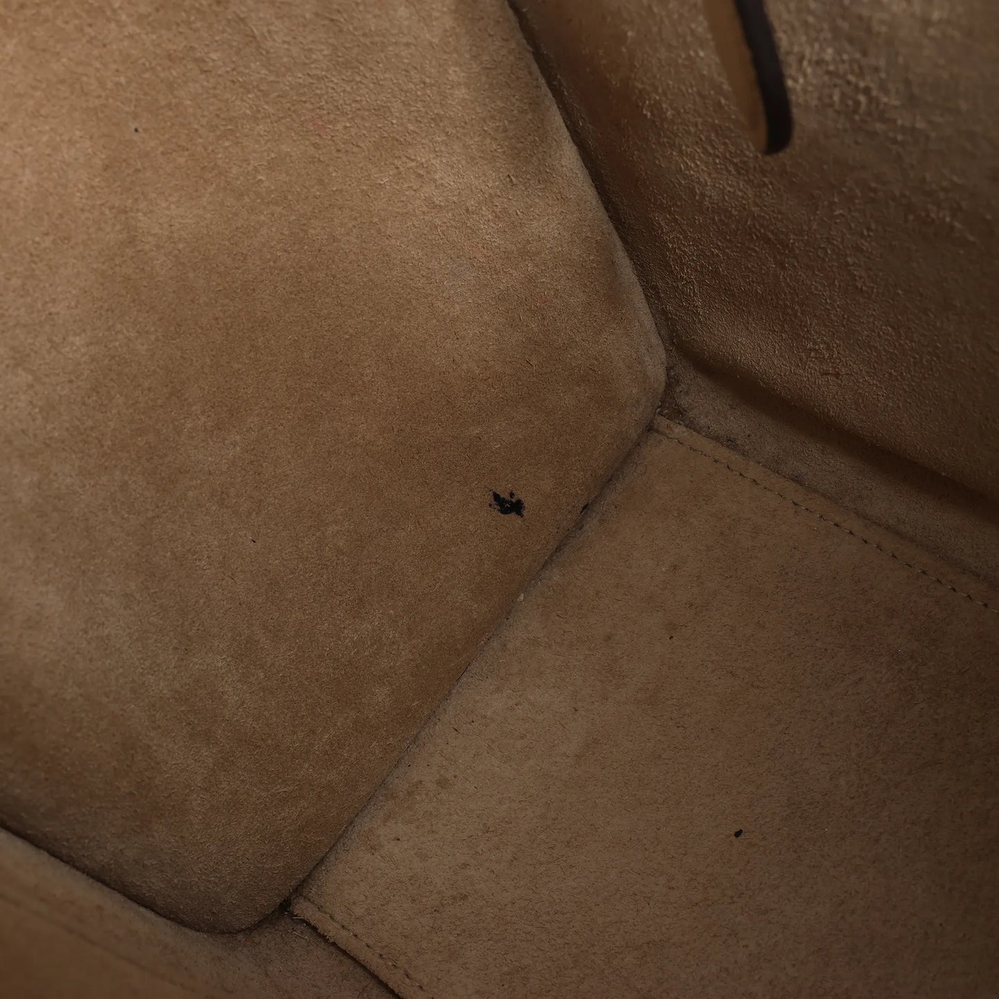 CELINE Luggage Micro Leather Handbag in Beige