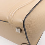 CELINE Luggage Micro Leather Handbag in Beige