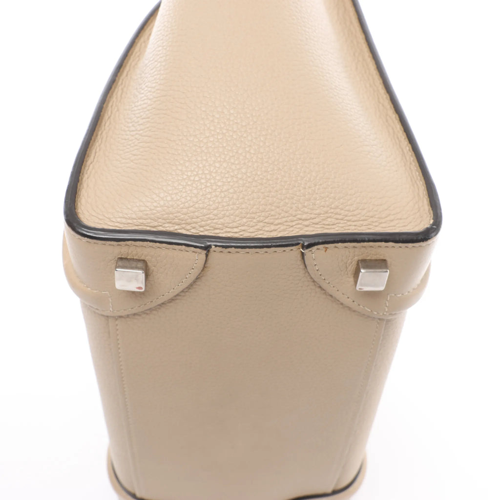 Celine Luggage Micro Leather Handbag in Beige