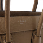Bolso de mano Celine Luggage Micro Leather x Suede en negro y blanco