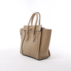 Bolso de mano Celine Luggage Micro Leather x Suede en negro y blanco