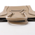 Bolso de mano Celine Luggage Micro Leather x Suede en negro y blanco